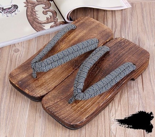 Férfi fa flip-flop papucs