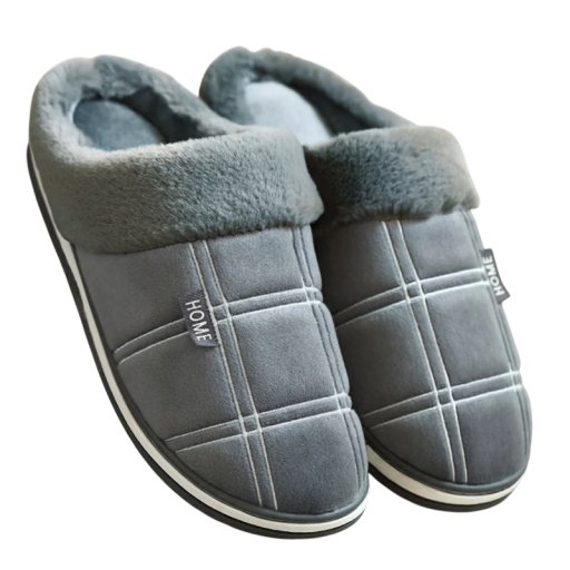 Férfi kockás otthoni házicipő Memory Foam puha házicipő csúszásmentes talppal Kényelmes meleg házicipő Stílusos kivitel