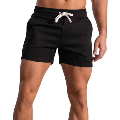 Férfi pamut rövidnadrág nyári alkalmi rövidnadrág húzózsinórral kényelmes fitnesznadrág edzéshez