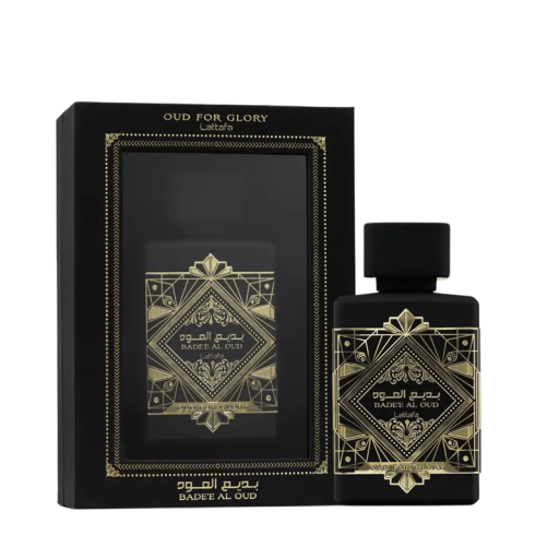Férfi parfüm Eau de Parfum 100 ml BADE&#39;E AL OUD Luxus orientális illat Hosszan tartó aroma Elegáns üvegcséje Mindennapi használatra