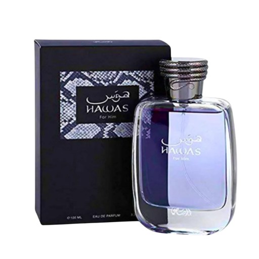Férfi parfüm Eau de Parfum Hawas 100ml Ibolya illat keleties tónusokkal Elegáns parfümös víz férfiaknak Luxus ajándéküveg