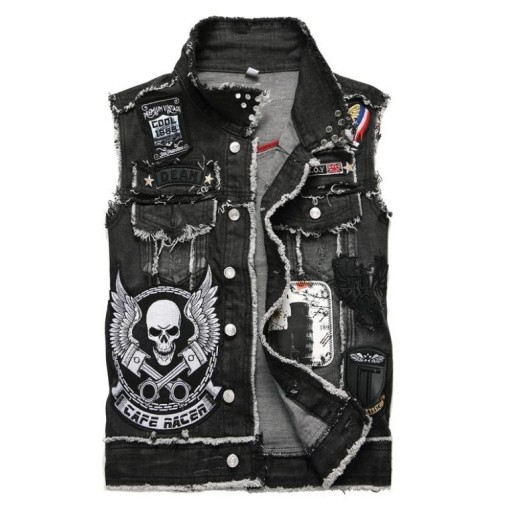 Férfi punk mellény