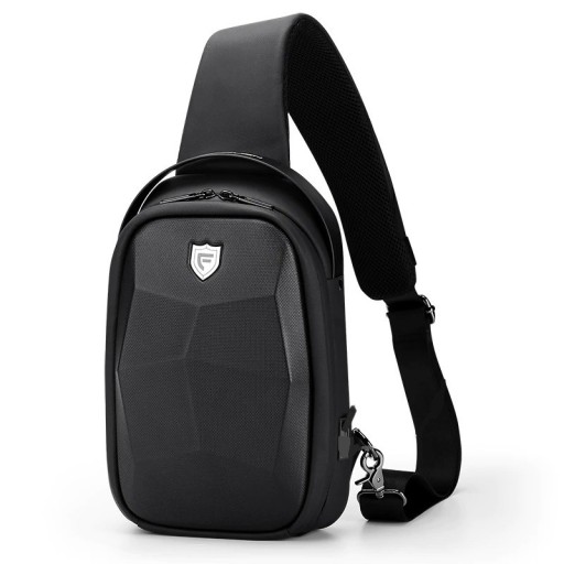 Férfi válltáska T371 USB porttal