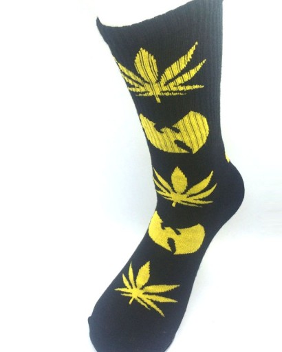 Férfi zokni - Kannabisz levelek