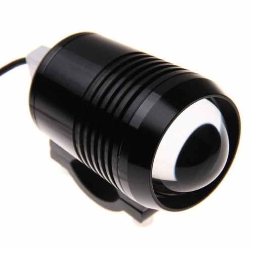 Fernlicht für Motorräder 30 W 1200 lm Farbtemperatur 6500 K Gehäuse aus Aluminiumlegierung Halterung zur Befestigung Länge 11 cm Durchmesser