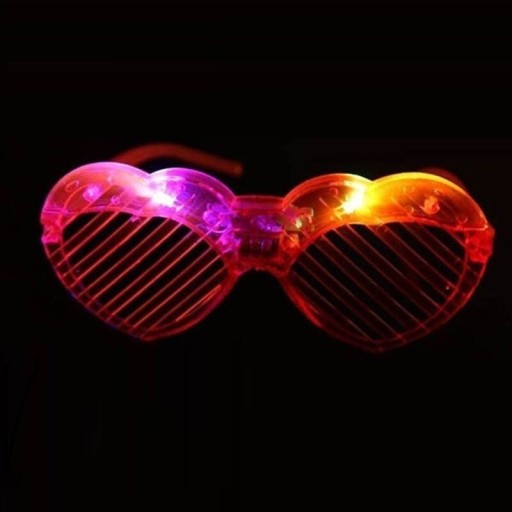 Fest LED-glas hjerte 12 stk.