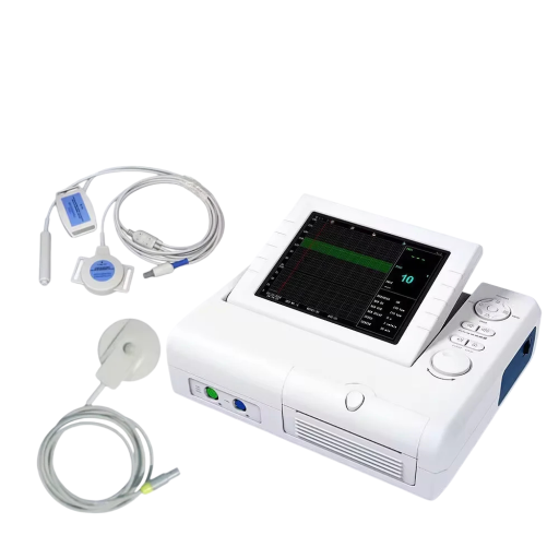 Fetální monitor CMS800G se dvěma sondami Ultrazvuk 1,0 MHz snímání kontrakcí i dvojčat 8palcový LCD displej Bílá Do porodnice i ambulance