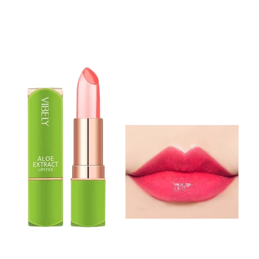 Feuchtigkeitsspendender Lippenstift mit Aloe Vera, langanhaltender, nährender Balsam, farbwechselnder Lipgloss