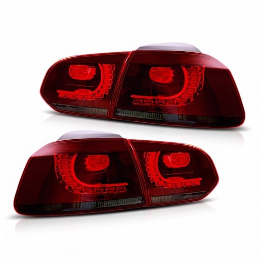 Feux arrière LED avec clignotant séquentiel dynamique, kit de 4 pièces, ABS et PMMA, plug and play, pour Volkswagen Golf 6 MK6 2008–2013