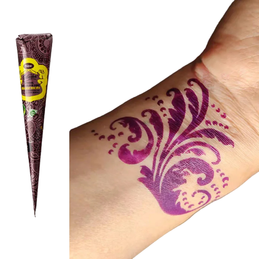 Fialová henna Henna na dočasné tetování Fialová pasta na dočasné tetování