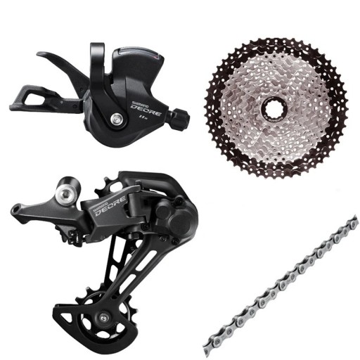 Fietsversnellingsset 11 versnellingen 11–52T cassette derailleur ketting legering voor mountainbike in heuvelachtig terrein