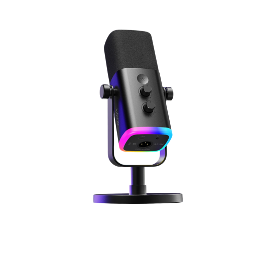 FIFINE AM8 dinamikus mikrofon USB és XLR kimenet monitorozás 3,5 mm-es RGB háttérvilágítás 10 üzemmód hangerőszabályzó érintőpanel podcast streaming