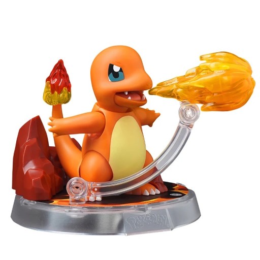 Figura de ação dobrável Pokemon Charmander Brinquedo para crianças Personagem da série Pokemon Modelo dobrável Figura móvel Coleção Pokemon