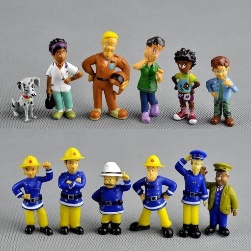 Figuras de bombeiros 12 pcs