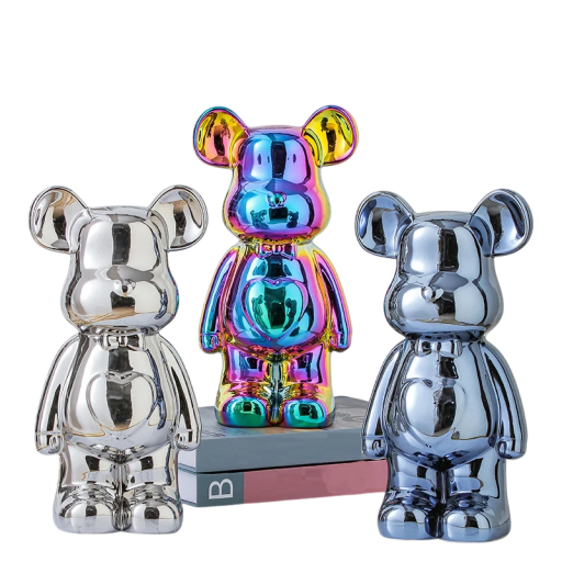 Figurină ceramică cu urs 17 x 9,5 x 6 cm Suprafață lucioasă Figurina decorativă Decorațiune modernă pentru birou sau raft