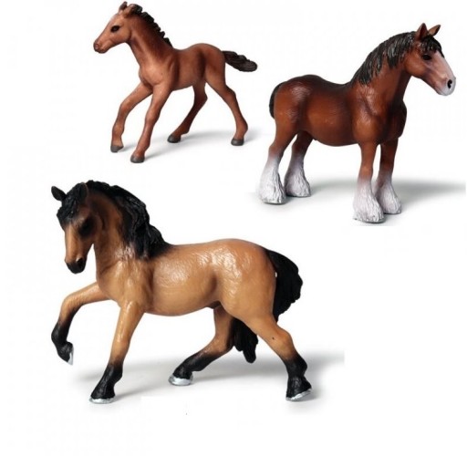 Figurky koní 3 ks