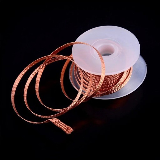 Fil de dessoudage en cuivre Fil en cuivre pour l'aspiration de la soudure Tresse de dessoudage Fil d'aspiration 3 mm 3 m