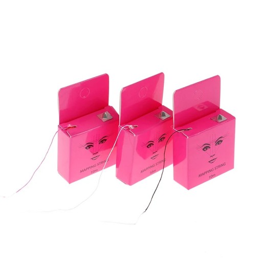 Fil de marquage pour sourcils 10 m Fil fin précoloré dans un étui en plastique pour un marquage précis de la forme des sourcils