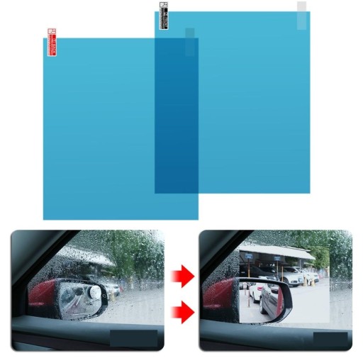 Film adhésif pour voiture contre la pluie 2 pièces