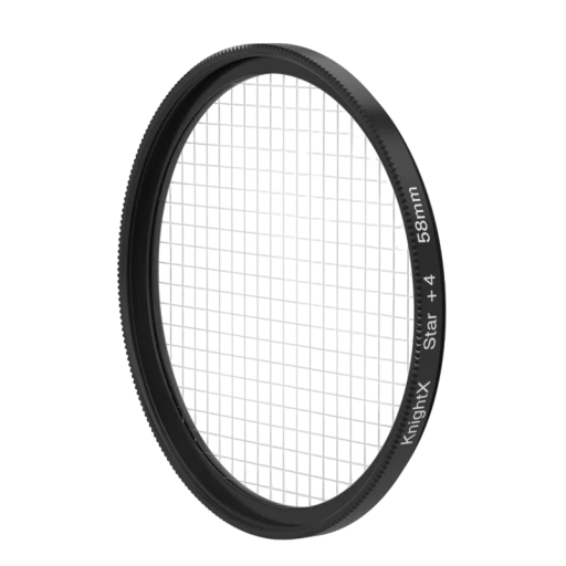 Filtr KnightX Effects Star Line 58 mm Filtro Estrela com Abertura Cruzada 4x Estrela para Canon Sony Nikon Fotografia Noturna Efeito Luminoso