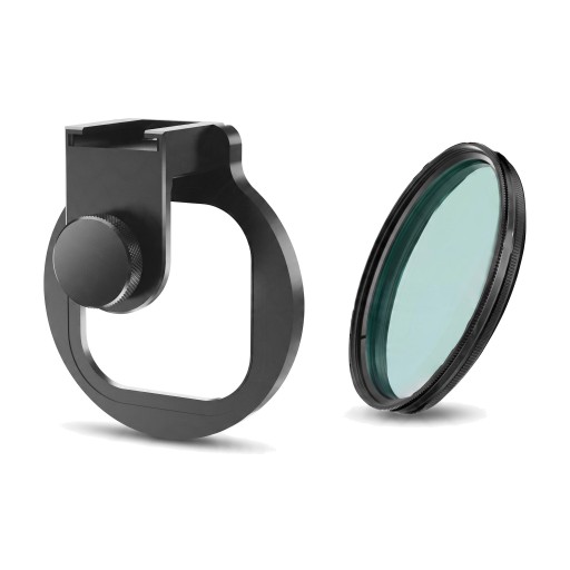 Filtre Black Mist pour mobile 67 mm avec clip en métal Effet cinématographique et adoucissement des lumières Verre optique Noir Pour portraits