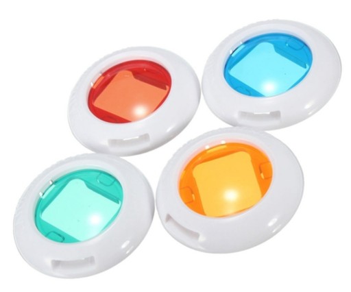 Filtri colorati per obiettivo per Fujifilm Instax Mini 7S 7 8 8+ e 9 Set da 4 pezzi in rosso, blu, verde e arancione in plastica ABS