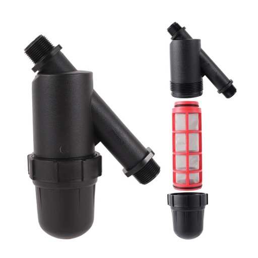 Filtro dell'acqua con attacco esterno 3/4" 130 microni Filtro per irrigazione del giardino Setaccio per impurità Filtro a rete per la cattura di impurità nell'acqua Collegamento idrico da giardino
