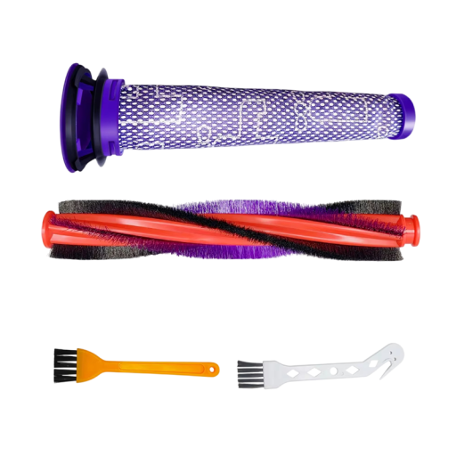 Filtru și perie de 185 mm pentru Dyson V6, DC59, DC62, SV03, SV073 pentru curățarea eficientă a podelelor, covoarelor și durabilitate îndelungată