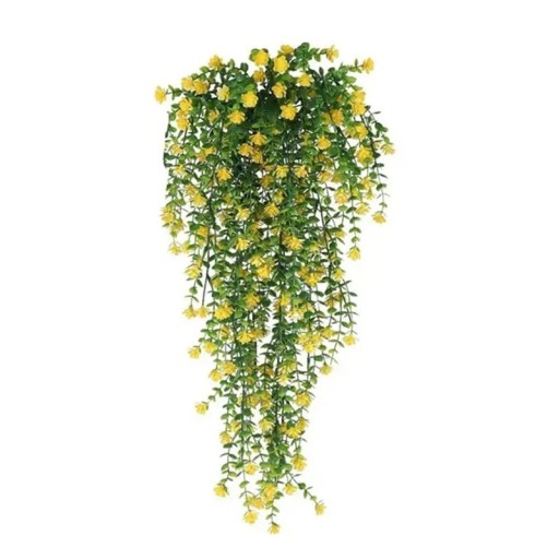 Fiore artificiale appeso con fiori colorati 75 cm Decorazione per pareti, balconi o ringhiere Pianta artificiale per appartamenti e giardini 1 pz