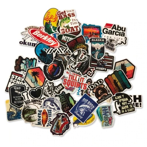 Fishing Stickers 52 pcs E287