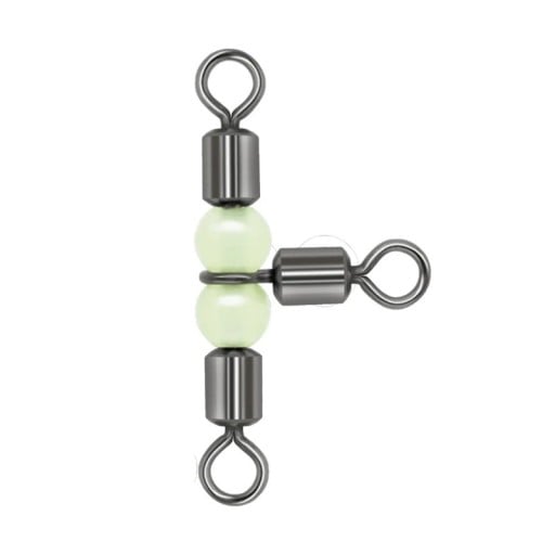 Fishing Three-Way Swivel Glowing in the Dark 18 mm 8 kg 30 pcs Sturdy T-Shaped Swivel Rotating Connector for Rigging Durable Swivel for Day and Night