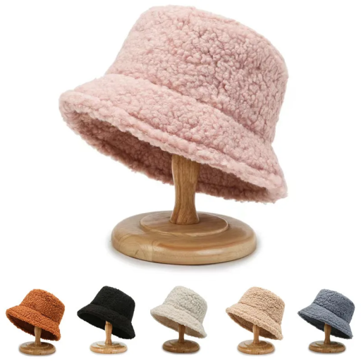 Fiskarhatt i 100% polyester Vändbar vinter unisex bucket hat Stiligt huvudplagg Mjuk och varm känsla Hatt 56–58 cm Höst Vinter