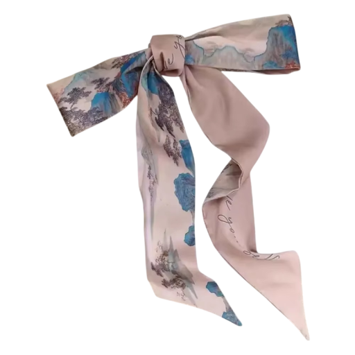 Fita de moda original 6 x 90 cm Lenço com estampado para o cabelo e pescoço Faixa para a cabeça Adorno de bolsa Acessório informal para todo o ano
