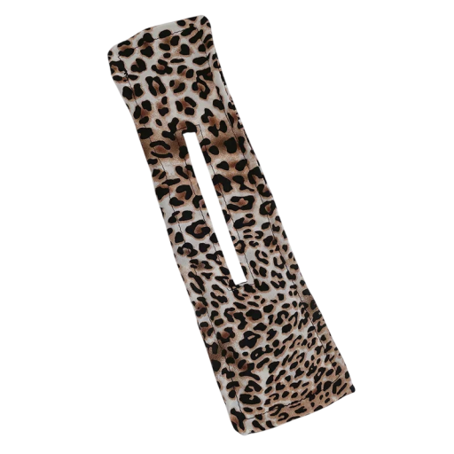 Fivela de cabelo feminina laço padrão leopardo 9x34 cm Acessório de cabelo elegante e doce Penteado rápido estiloso Coque Adornos para cabelo Styling