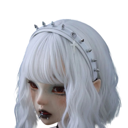 Fivela gótica com pontas afiadas e cruz Universal tamanho Fivela punk rock para cabelo Acessório de moda gótica alternativa