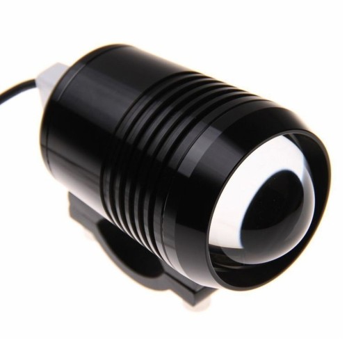 Fjernlys til motorcykel 30 W 1200 lm Farvetemperatur 6500 K Krop af aluminiumlegering Montering 11 cm lang 5,5 cm i diameter