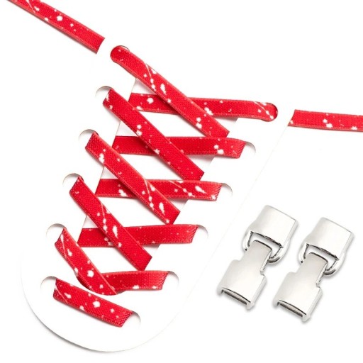 Flache, elastische Schnürsenkel, ohne Binden, 100 cm, Polyester-Schnürsenkel mit Metallschloss, Schnellschnürsenkel für Sportschuhe