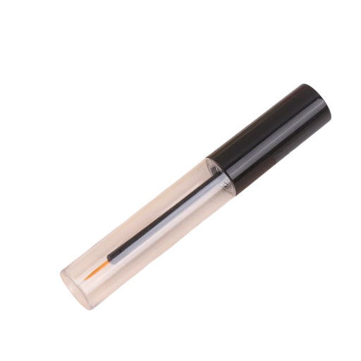 Flacone cosmetico vuoto con pennello 10 ml 10,5 cm bottiglia di plastica trasparente con tappo nero per eyeliner o siero