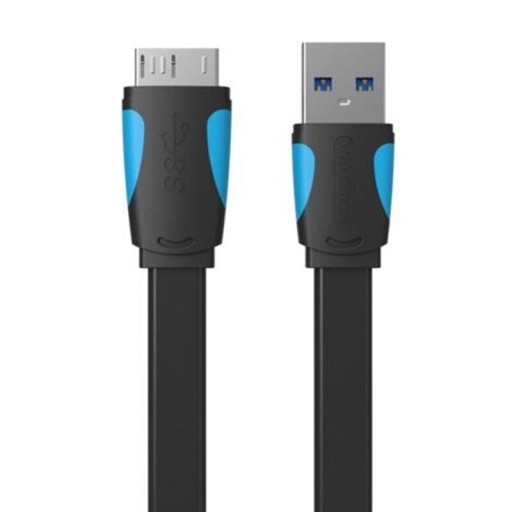 Fladt USB 3.0 til Micro USB-B M/M forbindelseskabel