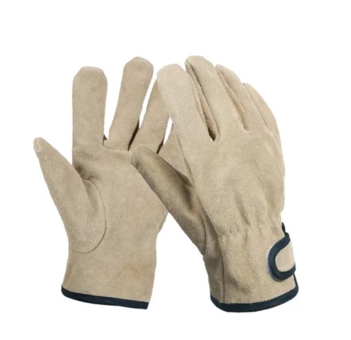 Flame Retardant Heat Resistant Gloves 24.5 x 12 cm Leather Protective Gloves for Barbecuing Cooking Handling Hot Utensils