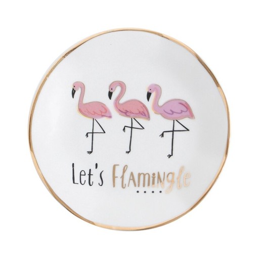 Flamingo-koristeellinen lautanen