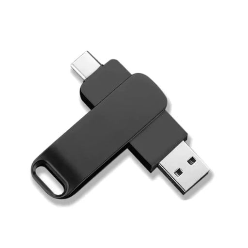Flash-muistitikku 4TB USB 3.2 Dual Port C + USB A, vedenkestävä, korkean nopeuden, avainlenkillä