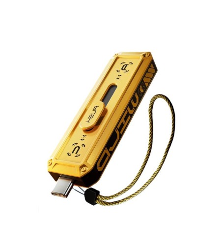 Flask schijf 512 GB USB 3.2 Gen 2 Type C dual port, zinklegering, Mech Armor ontwerp, mogelijkheid om de connector uit te schuiven, 72,3 mm x 23,5 mm x 13,1 mm