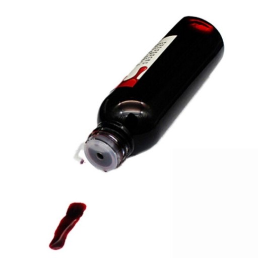 Flaske med kunstigt mørkt blod 30 ml