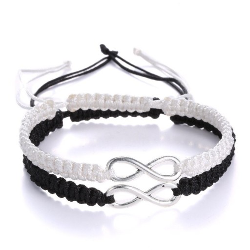 Flätade armband för par infinity 2 st