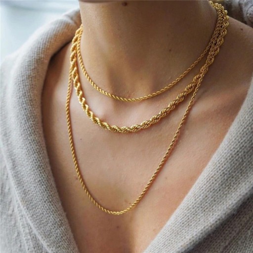 Flätat halsband för kvinnor D77