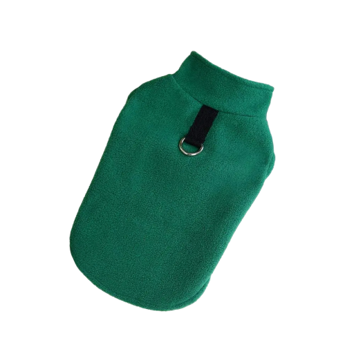 Fleece hundetøj Ensfarvet varm jakke til hunde Varm vintertrøje Isoleret fleece sweatshirt til hunde