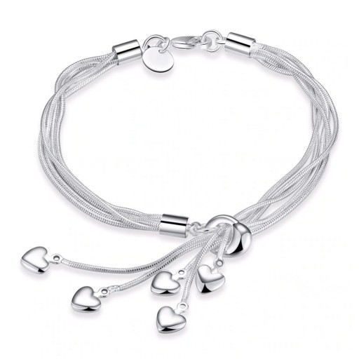 Flerlags armbånd med hjerter til kvinder