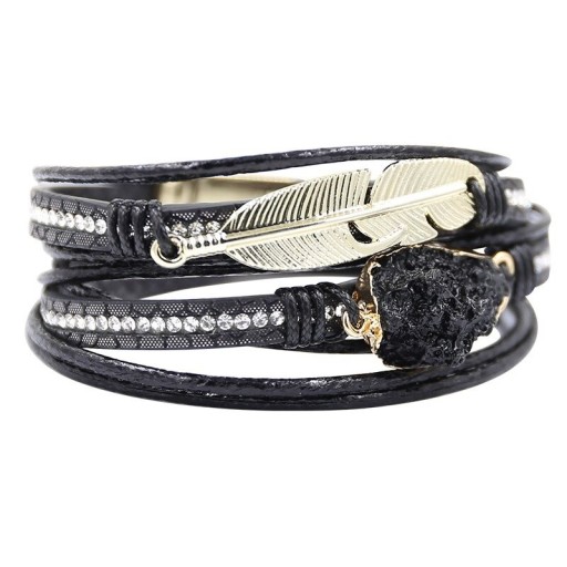 Flerlags armbånd med sten til kvinder