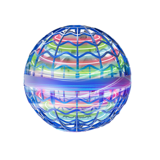 Fliegender wiederaufladbarer Ball für Kinder, Outdoor-/Indoor-Spielzeug für Kinder, fliegende UFO-LED-Kugeln, rotierender, leuchtender Spielzeugball, 8,7 cm